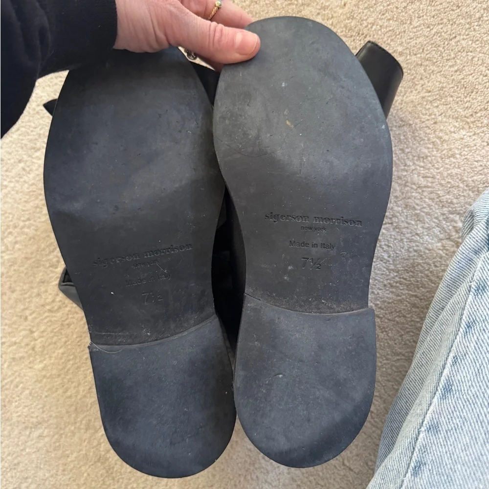 Sigerson Morrison Zip Up Buckle Line Stitched Boots 7.5 - Picture 8 of 8